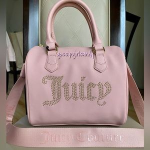 Juicy Couture Pink Taffy Studded Satchel Crossbody Handbag
